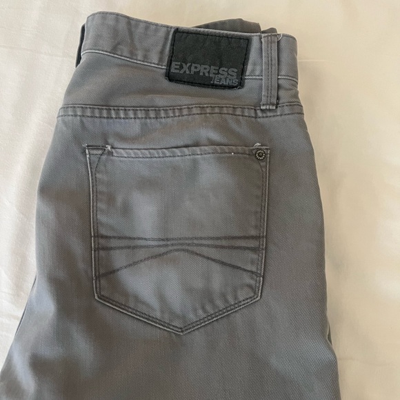 Express slim straight gray jeans 32X34 - Picture 6 of 7